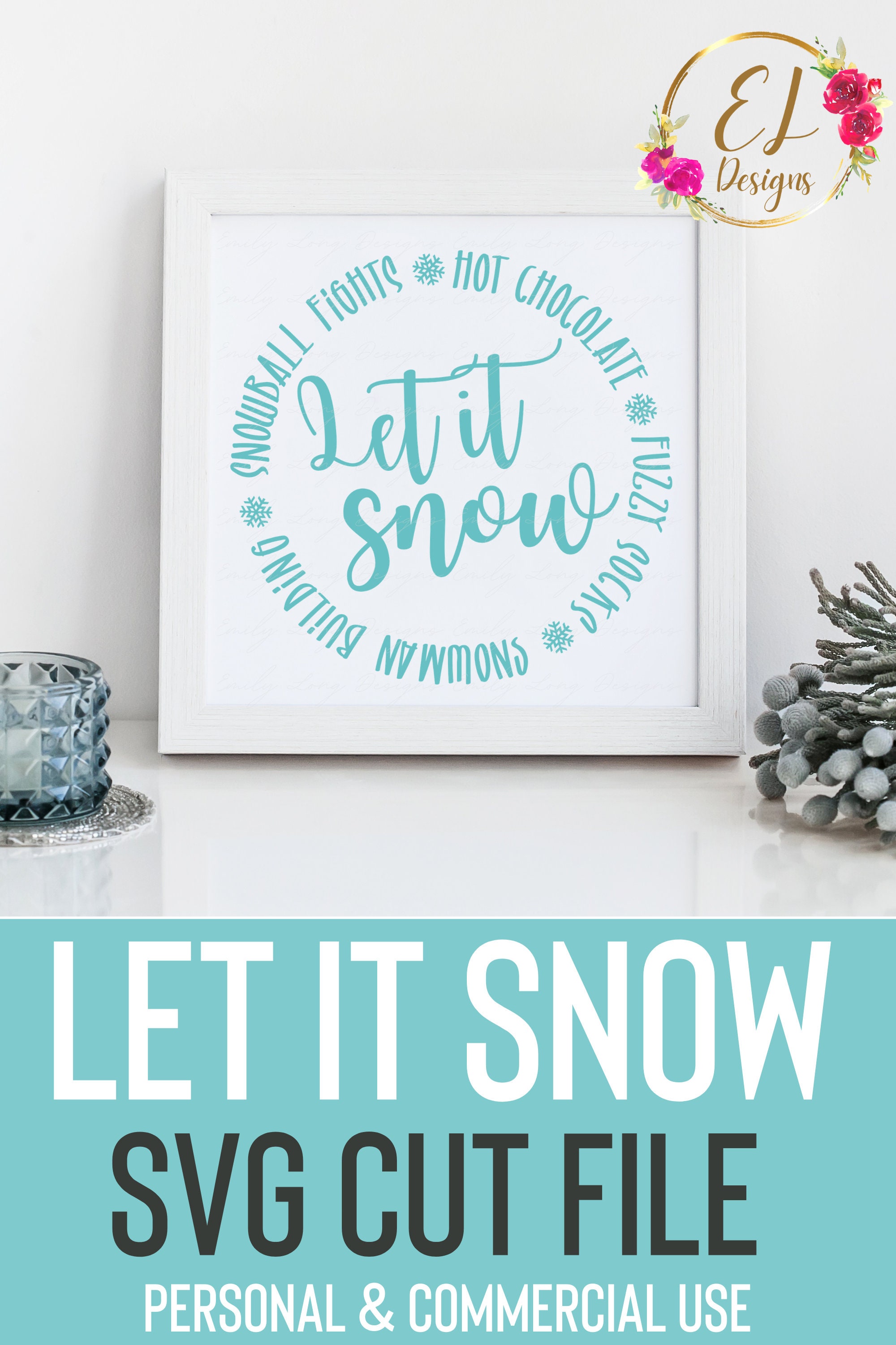 Let It Snow SVG Winter Sign SVG Snowball Fights Hot - Etsy