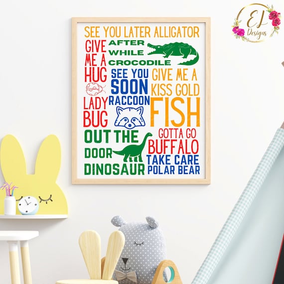 Colorful Wall Art For Kids Goodbye Print Preschool Sign Etsy Colorful Wall Art For Kids Goodbye Print Preschool Sign Etsy