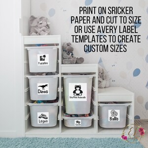 Stuff Toy Label Example Printable Toy Bin Labels | Boys and Girls Toy Box Labels | Toy Labels ...