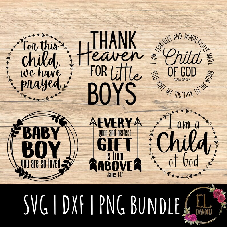 Download Baby Onesie SVG Bundle For this child we have prayed I am ...