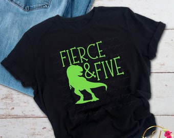 Dinosaurier SVG | Wilder und fünfer Svg | 5. Geburtstag SVG | Jungs Geburtstagsshirt Svg | Dinosaurier Geburtstag | Dinosaurier Png | Schnittdateien für Cricut