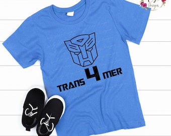 Trans4mer SVG 4th Birthday shirt SVG Transformer Autobot Logo Boys Birthday Svg Png Dxf