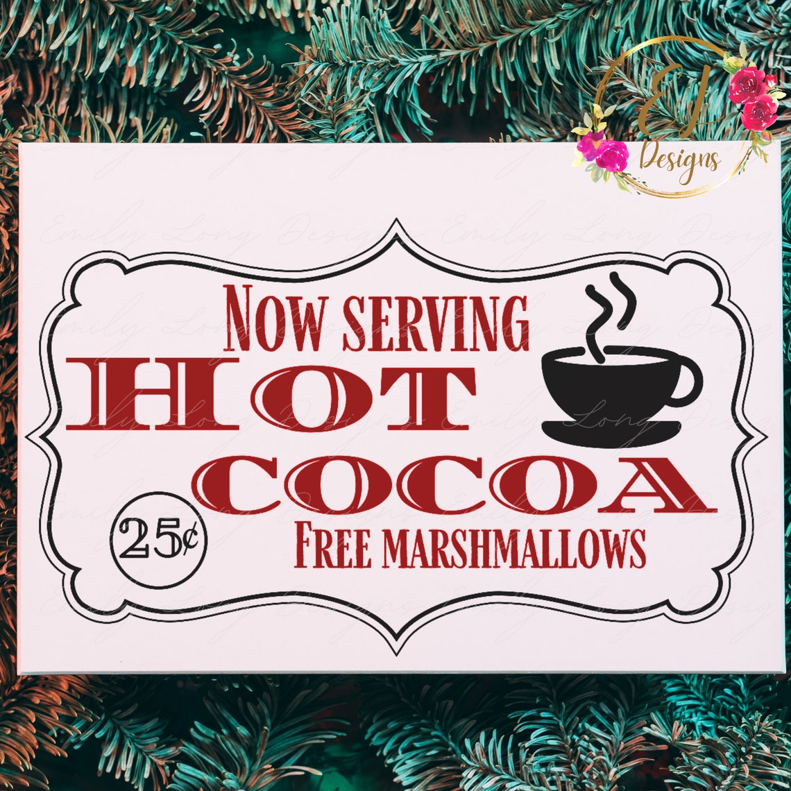 Hot Cocoa Bar Sign Printable Printable Winter Sign - Etsy