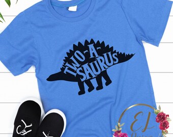 Dinosaur SVG | Two A Saurus Svg | 2nd Birthday SVG | Boys Birthday Shirt Svg | Dinosaur Birthday | Dinosaur Png | Cut files for Cricut