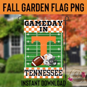 Tennessee Football Garden Flag PNG | TN Volunteers PNG | Garden Flag Template | 12x18 Garden Flag Sublimation Design | College Football Flag