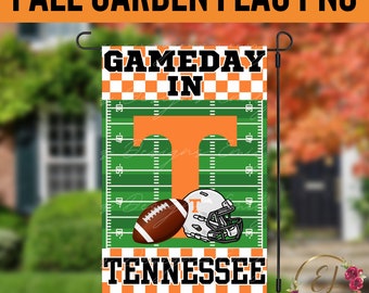 Tennessee Football Garden Flag PNG | TN Volunteers PNG | Garden Flag Template | 12x18 Garden Flag Sublimation Design | College Football Flag