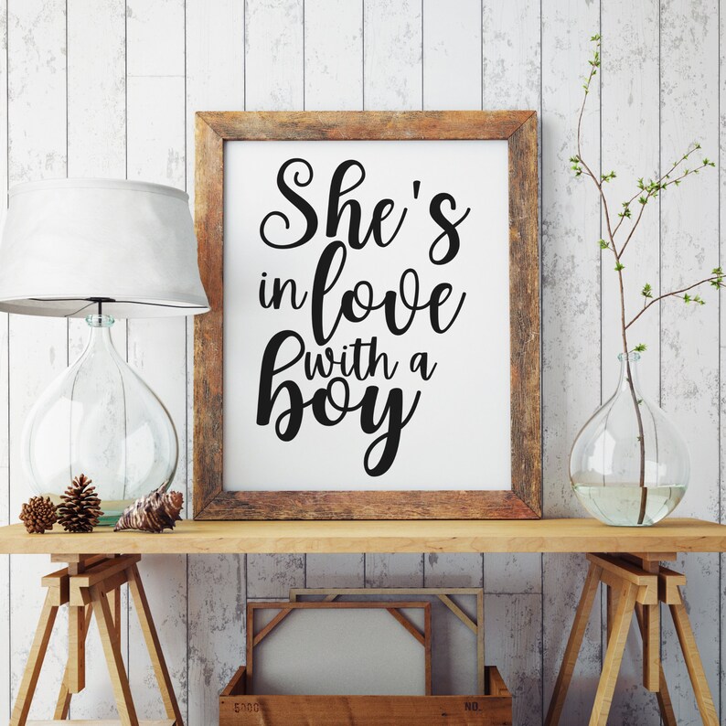 Song Lyrics SVG She's in Love With a Boy Svg Trisha Etsy