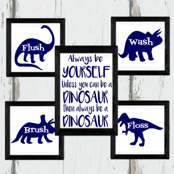 Free Dinosaur Bathroom Printables