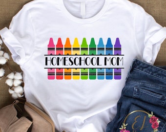 Homeschool Shirt Png | Split Crayon Png | Homeschool Mom Png | Homeschooler Png for Shirt | Homeschool Mom Shirt Png
