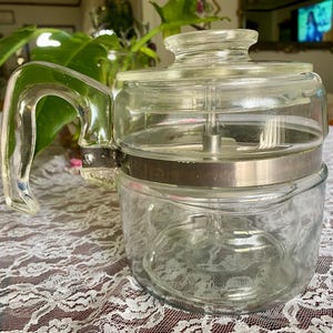 Vintage PYREX 2-4 cup flameware coffee perculator 7754