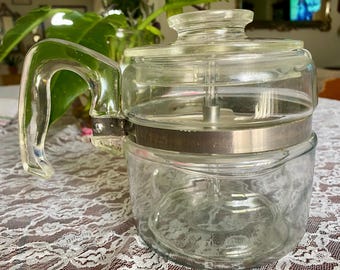 Vintage PYREX 2-4 cup flameware coffee perculator 7754