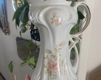 Lovely Vintage Meander Pink Tete-a-tete Tea Set, Pink Rose Decor