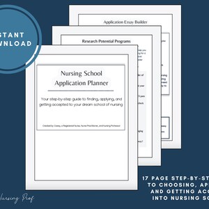 Nursing School Application Guide, Nursing Application Guide- Digital Download - Printable