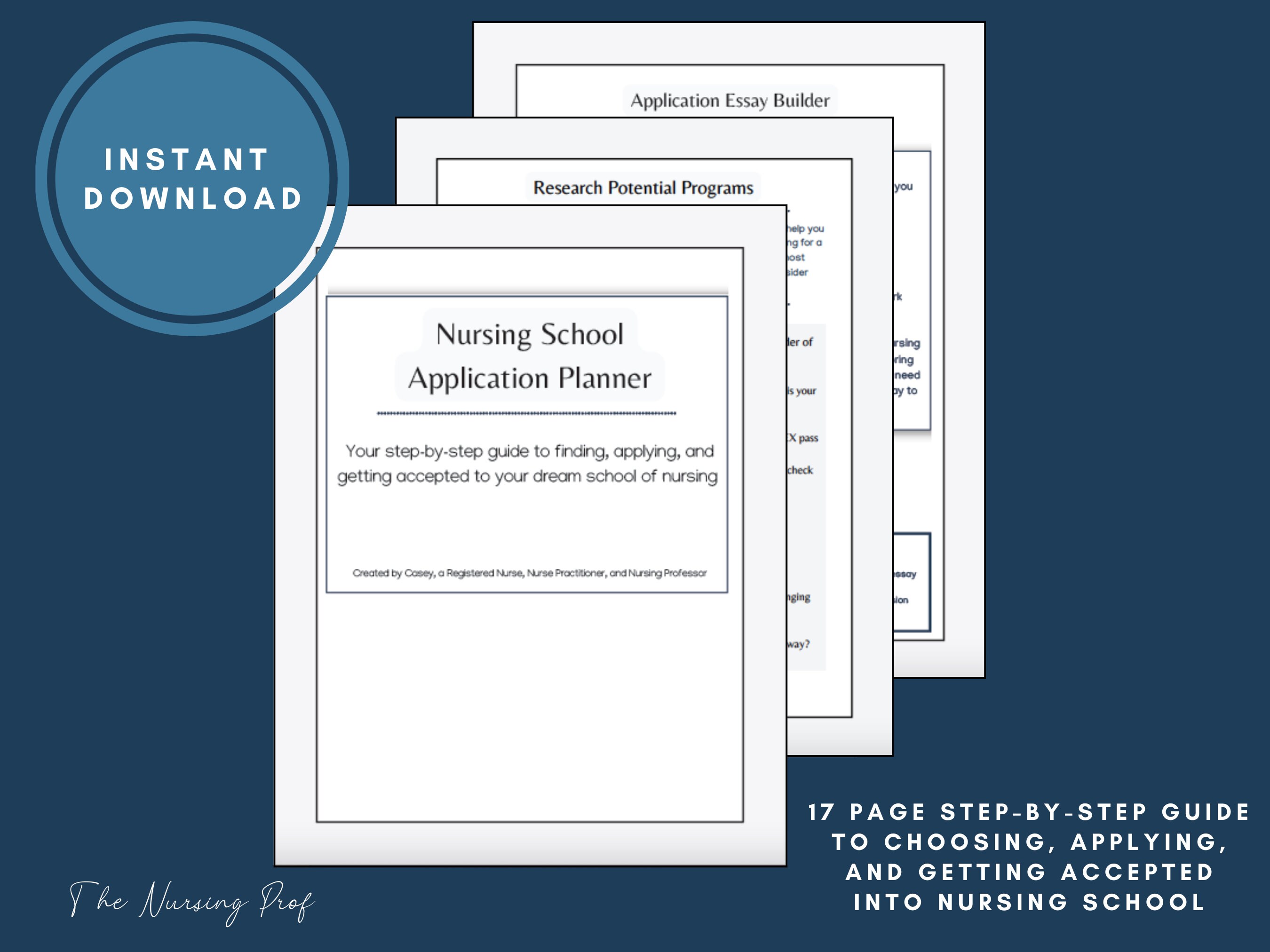 Nursing School Application Planner Etsy