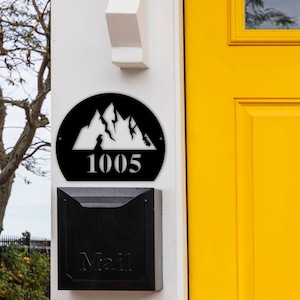 Personalisierte Metall Adresse Zeichen, Metall Adresse Plaque, Metall-Adress-Nummern, Hausnummern, Hausnummer Plaque, Haus Nummer Zeichen Metall