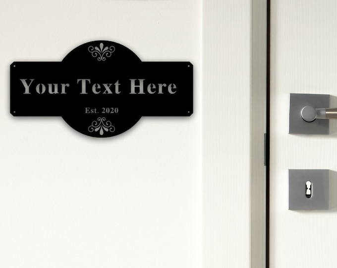 Custom Office Door Sign, Personalized Metal Office Sign, Business Name Sign, Custom Metal Name Sign, Personalized Metal Business Name Sign