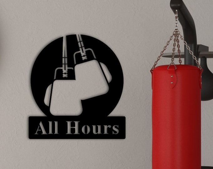 Personalized Boxing Gym Sign, Custom Boxing Metal Name Sign, Personalized Home Gym Sign, Custom Metal Gym Sign, Home Gym Sign, Cross Fit Gym