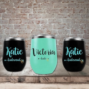Personalizowane szklanki, spersonalizowany kubek do wina, spersonalizowane kubki, prezenty dla druhen, kubek dla druhen, spersonalizowane szklanki, upominki ślubne