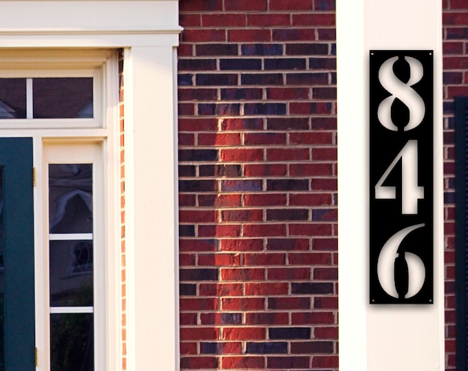 Rustic Address Plaque, Address Sign, House Numbers Sign, Address Plaque, New House, Address Planter, Vertical Address Sign, Modern Numbers