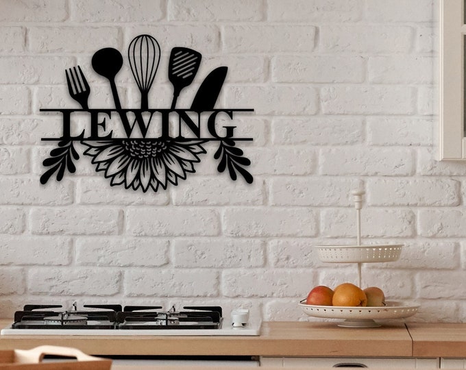 Custom Metal Sign for Kitchen, Nana's Kitchen Metal Sign, Personalized Kitchen Signs, Nana Mothers Day Gift, Custom Kitchen Sign Wall Decor