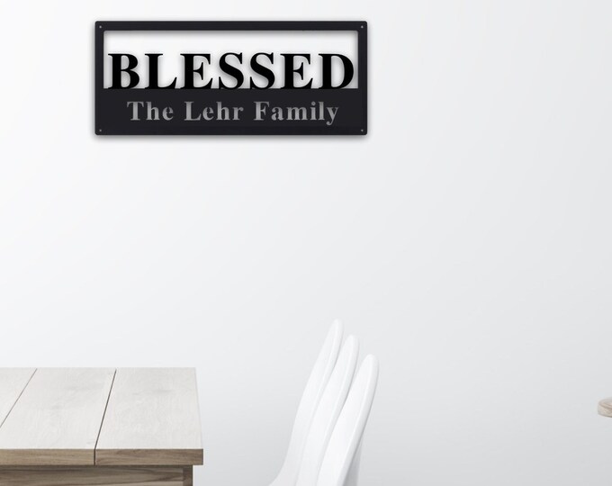 Personalized Family Name Metal Sign, Last Name Sign, Initial, Metal Monogram, Door Hanger, Housewarming Gift, Wedding Monogram, Anniversary