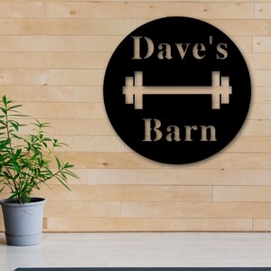 Personalized Workout Gym Sign, Custom Metal Name Sign, Personalized Home Gym Sign, Custom Metal Gym Sign, Home Gym Sign, Cross Fit Gym Gifts