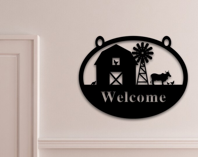 Metal Welcome Sign, Outdoor Welcome Sign, Housewarming Gift, Realtor Closing Gift, Welcome Sign, Home Metal Welcome Sign, Wedding Gift Ideas