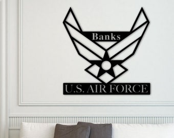 Personalized Air Force Officer Metal Sign, Sign For Air Force Soldier, Custom Gift For Soldier, Air Force Soldier Name Sign, Personalized
