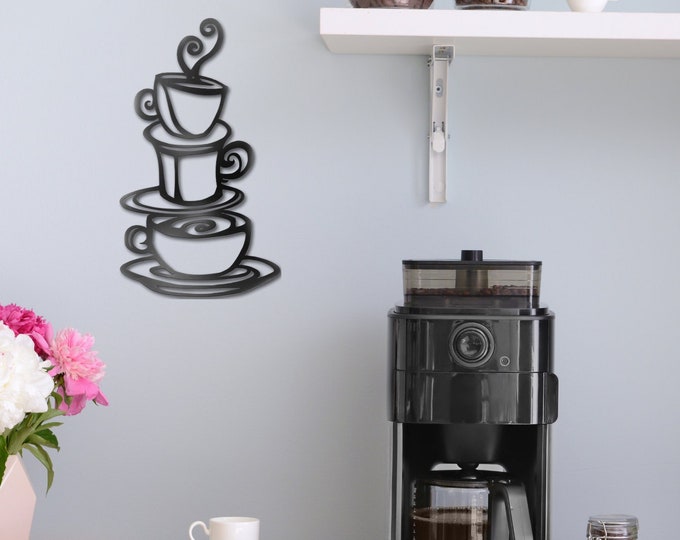 Personalized Kitchen Metal Sign, Metal Kitchen Wall Art, Personalized Name Kitchen Wall Art, Kitchen Metal Art, Custom Coffee Bar, Coffee
