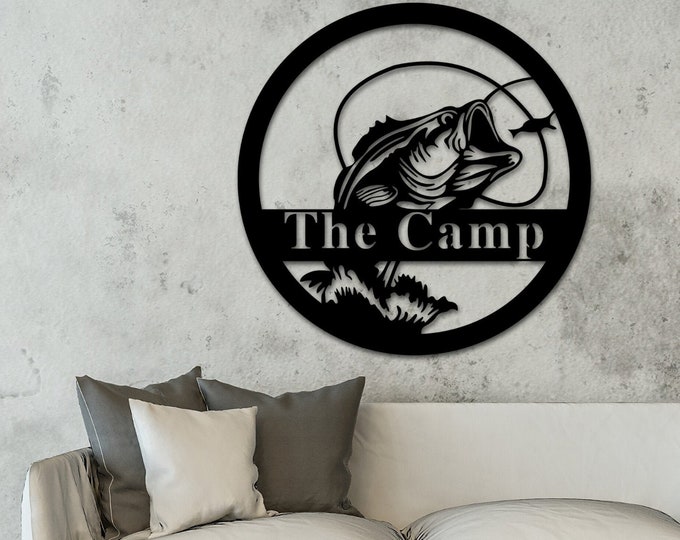 Father's Day Gift For Dad, First Fathers Day Gift, Custom Metal Sign, Fishing Outdoor Home Decor, Gift From Wife, Gift From Daughter, Father