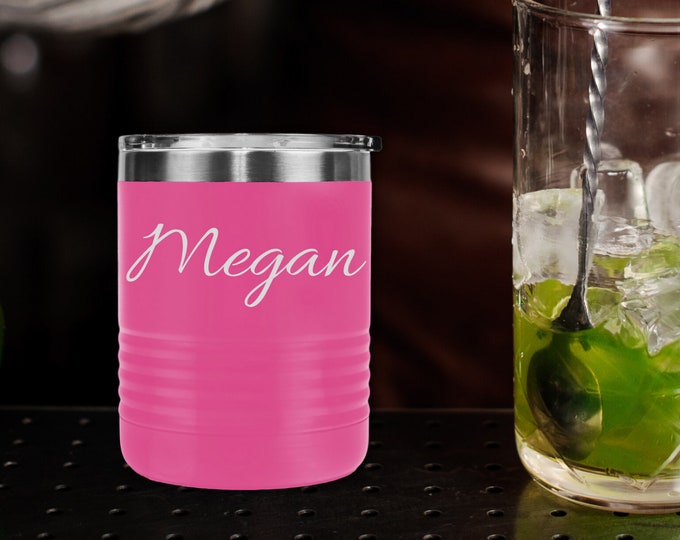 Personalized Tumbler, Custom Groomsmen Gift, Personalized 10oz Tumbler, Laser Engraved Whiskey Tumbler, Custom Name Bourbon Tumbler, Gift