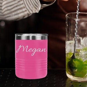 Personalized Tumbler, Custom Groomsmen Gift, Personalized 10oz Tumbler, Laser Engraved Whiskey Tumbler, Custom Name Bourbon Tumbler, Gift