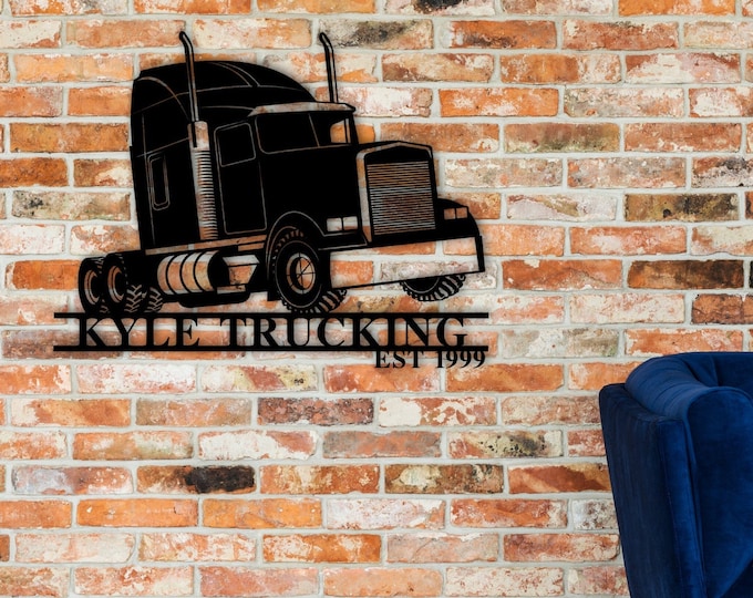 Custom Business Name Sign, Gas Station Sign, Truck Stop Decor, Sign For Trucking Company, Business Name Metal Sign, Custom Sign For Business