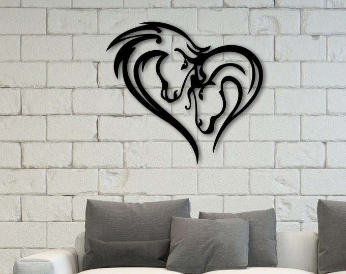 Horse Heart Sign, Custom Horse Decor, Farm Sign, Custom Ranch Decor, Horse Rider, Equestrian Gifts, Horse Ride, Barn Decorations, Pony Gifts