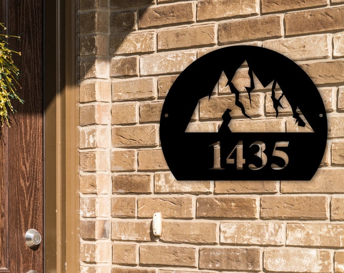 Metal Address Sign for House, Address Plaque, House Number Plaque, Metal Address Numbers, Address Plaque, Front Porch Decor, Metal Signs