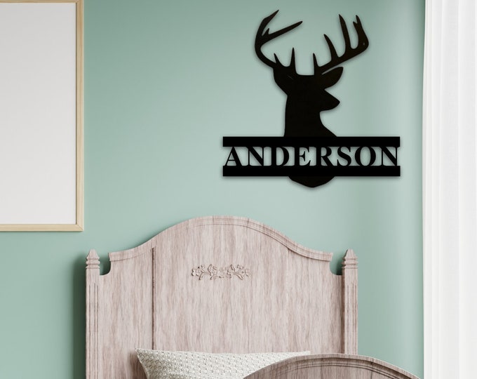 Custom Cabin Decor, Gift for Him, Custom Hunting Sign, Hunter Gift, Metal Outdoor Signs, Deer Hunter Sign, Metal Camping Sign Dad Gift
