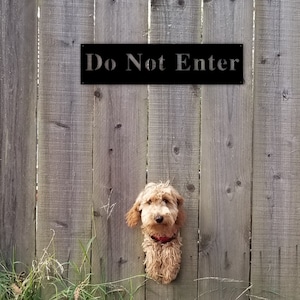 Pas de signe d’intrusion, méfiez-vous de chien signe pour la maison, signe affiché, signe en métal personnalisé, ne pas entrer signe métallique personnalisé, à l’extérieur ne pas entrer signe
