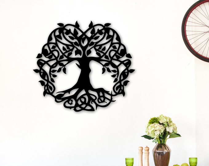 Tree of Life Metal Wall ARt, Metal Wall Hanger, Custom Home Decor, Custom Metal Tree of Life, Tree of Life Decor, Housewarming Gift