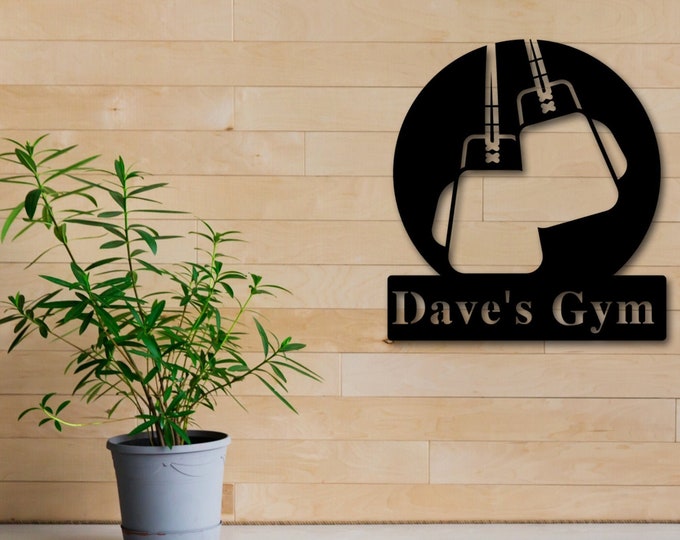 Gym Sign Personalized, Home Gym Sign, Personalized Gym Sign, Crossfit Sign, Metal Sign, Custom Gym Sign, Gym Sign for Him, Personalized Sign