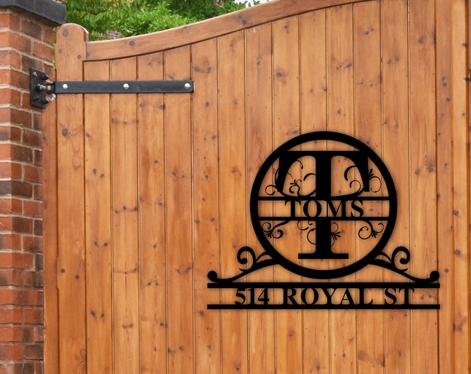 Personalized Metal Address Sign, Metal Address Plaque, Metal Address Numbers, House Numbers, House Number Plaque, House Number Sign Metal