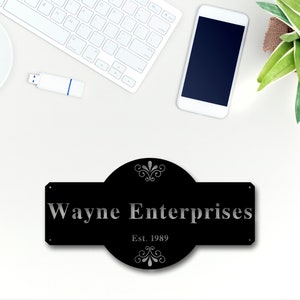 Metal Sign, Custom Established, Family Name, Personalized Gift, Commercial, Business, Housewarming, Vintage Decor, Office Sign
