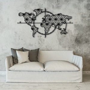 Metal World Map Wall Art, Metal Wall Decor, Metal Wall Art, Weltkarte, Housewarming Gift, World Map, Carte Du Monde, Metal Wall Sign, Custom