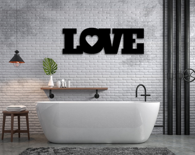 Valentines Day Love Sign, Love Home Decor, Valentine's Day Decor, Custom Metal Sign, Metal Valentine's Day Sign
