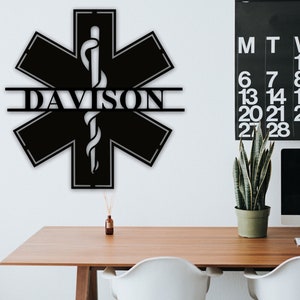 Personalized EMT Gift, Metal Sign, Personalized Gift For EMS, Paramedic Gift, First Responder Gift Ideas, Medic EMT Ems Paramedic Decor Idea