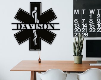 Personalized EMT Gift, Metal Sign, Personalized Gift For EMS, Paramedic Gift, First Responder Gift Ideas, Medic EMT Ems Paramedic Decor Idea