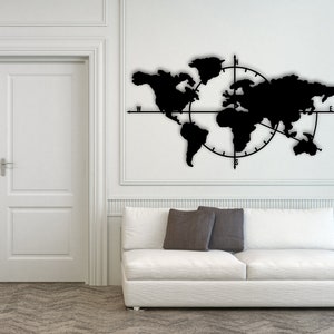 Map of Life, Metal World Map, Metal Wall Decor, Metal Wall Art, Metal Sign, World Map Wall Art, Metal Art, Housewarming Gift, Wall Hangings