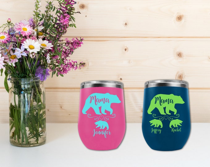 Mother's Day Gift, Mother's Day Wine Tumbler, Mom Wine Tumbler, Custom Wine Tumbler For Mom, Personalized Gifts For Mothers Day, Custom Tumb