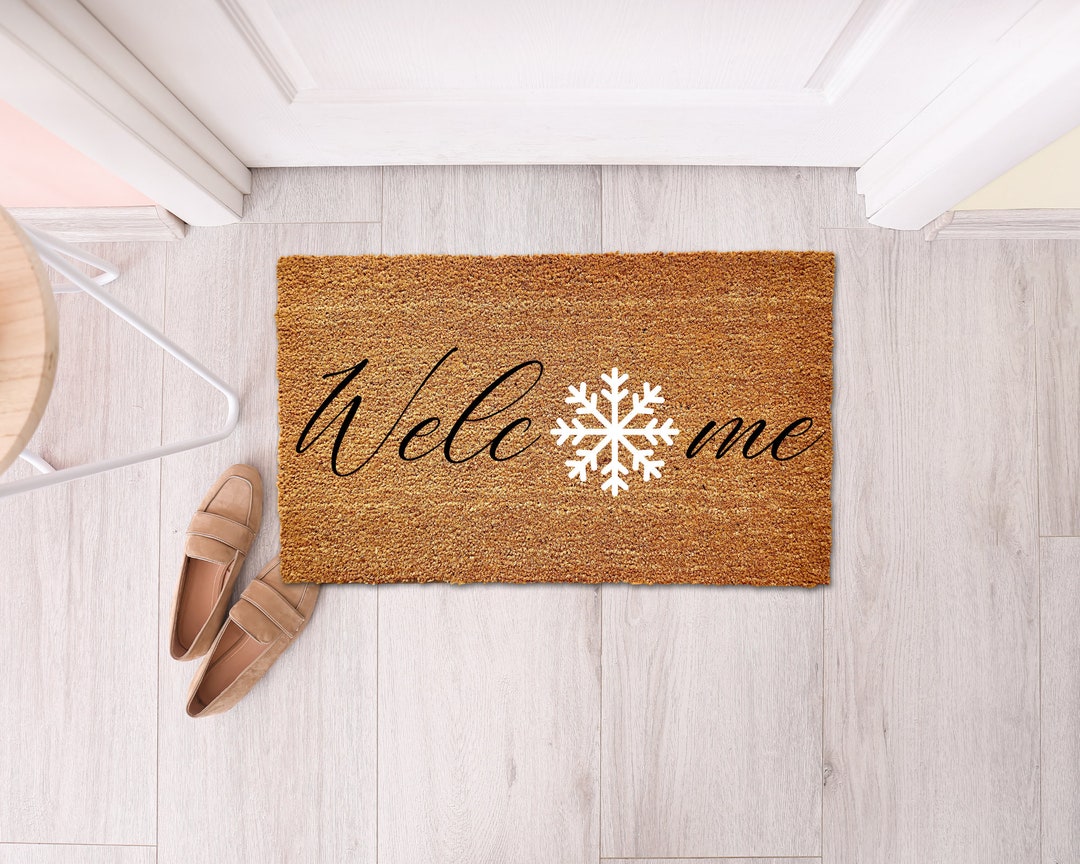 Snowflake Doormat, Winter Doormat, Mat, Winter Decor