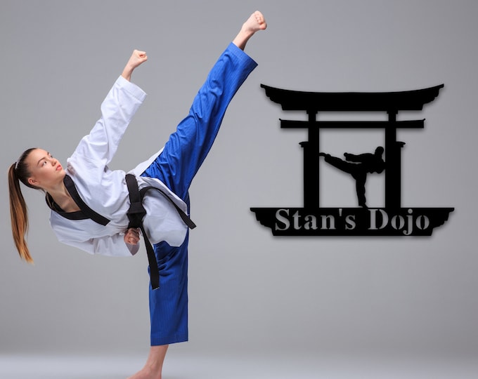 Karate Name Sign, Nursery Decor, Personalized Metal Sign, Karate Lover Gift, Personalized Name Sign, Metal Name Sign, Kids Name Sign, Gift