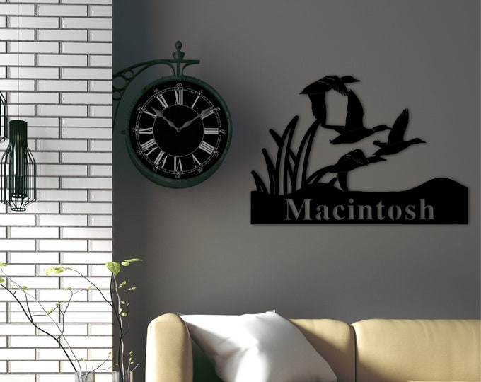 Personalized Family Name Metal Sign, Metal Hunting Outdoor Decor, Last Name Sign, Housewarming Gift, Custom Metal Name Sign, Wedding Gift